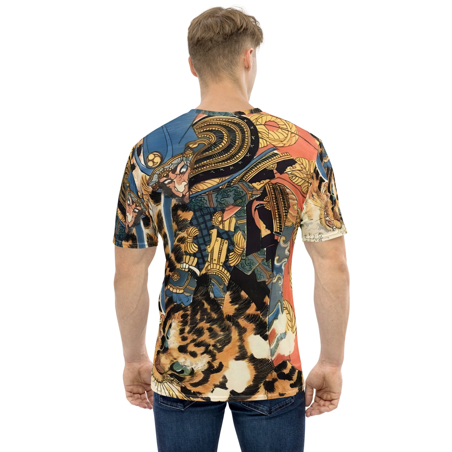 Samurai Hunts Tiger Mens T-shirt